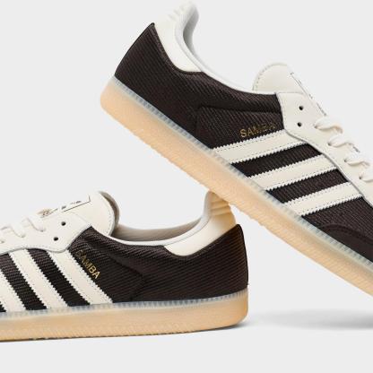 Men's adidas Originals Samba OG Nylon Casual Shoes - Aurora Coffee/Cream - view 3