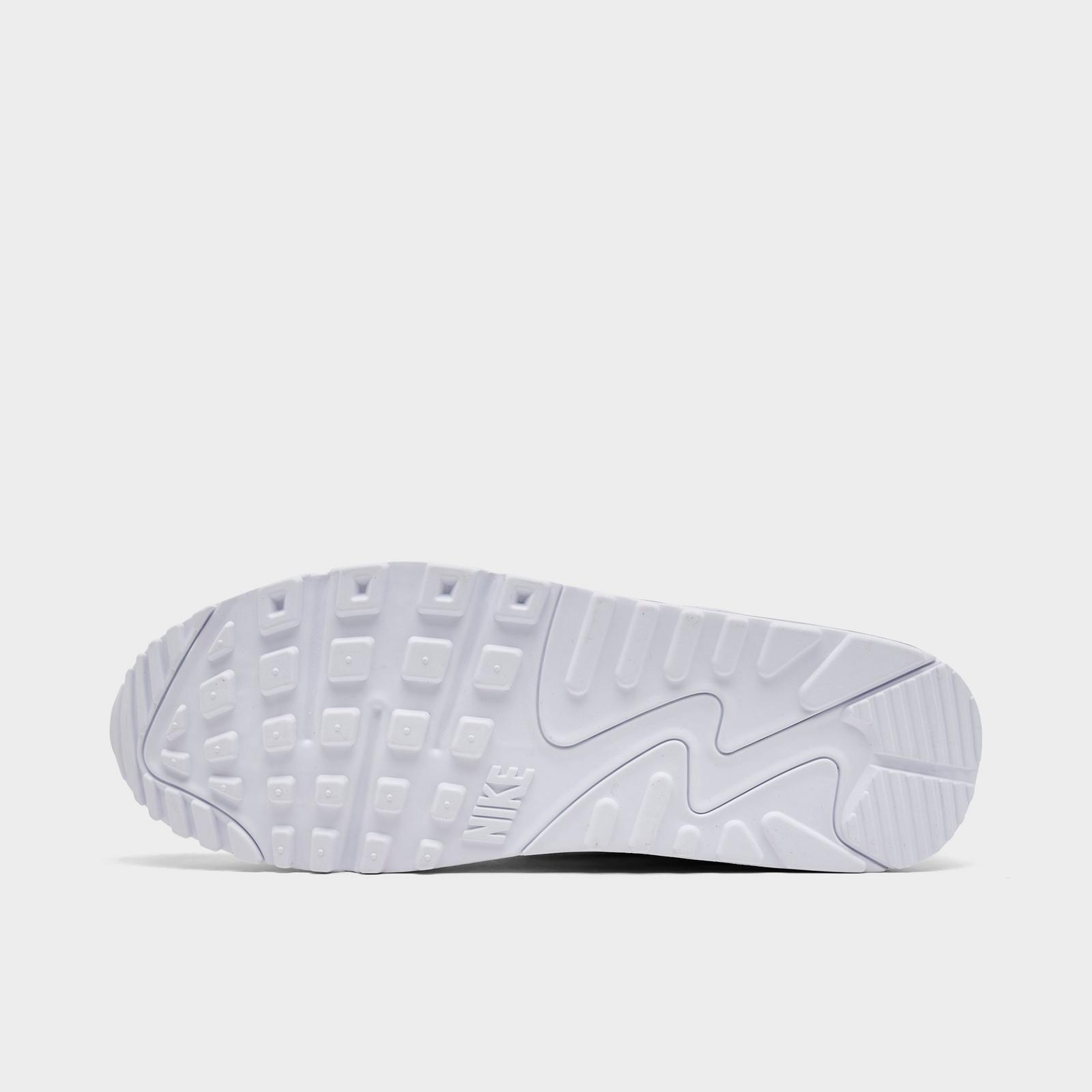 Men's Nike Air Max 90 Casual Shoes - White/Wolf Grey/Diffused Blue