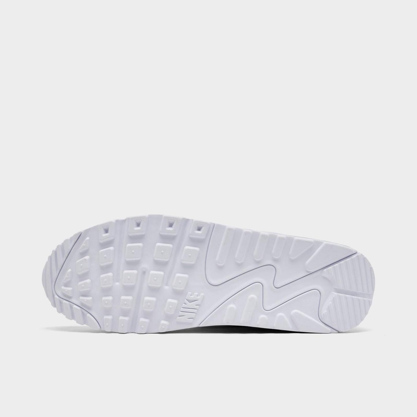 Men's Nike Air Max 90 Casual Shoes - White/Wolf Grey/Diffused Blue