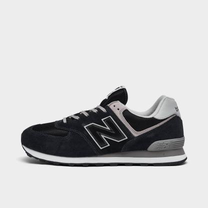 Men's New Balance 574 Core Casual Shoes - Black/White - view 1