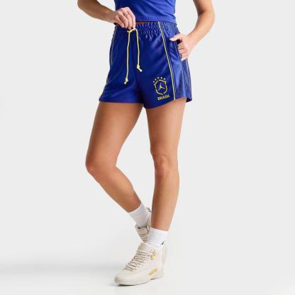 Women's Jordan Brooklyn Brazil Knit Shorts - Old Royal/Yellow Pulse - view 1