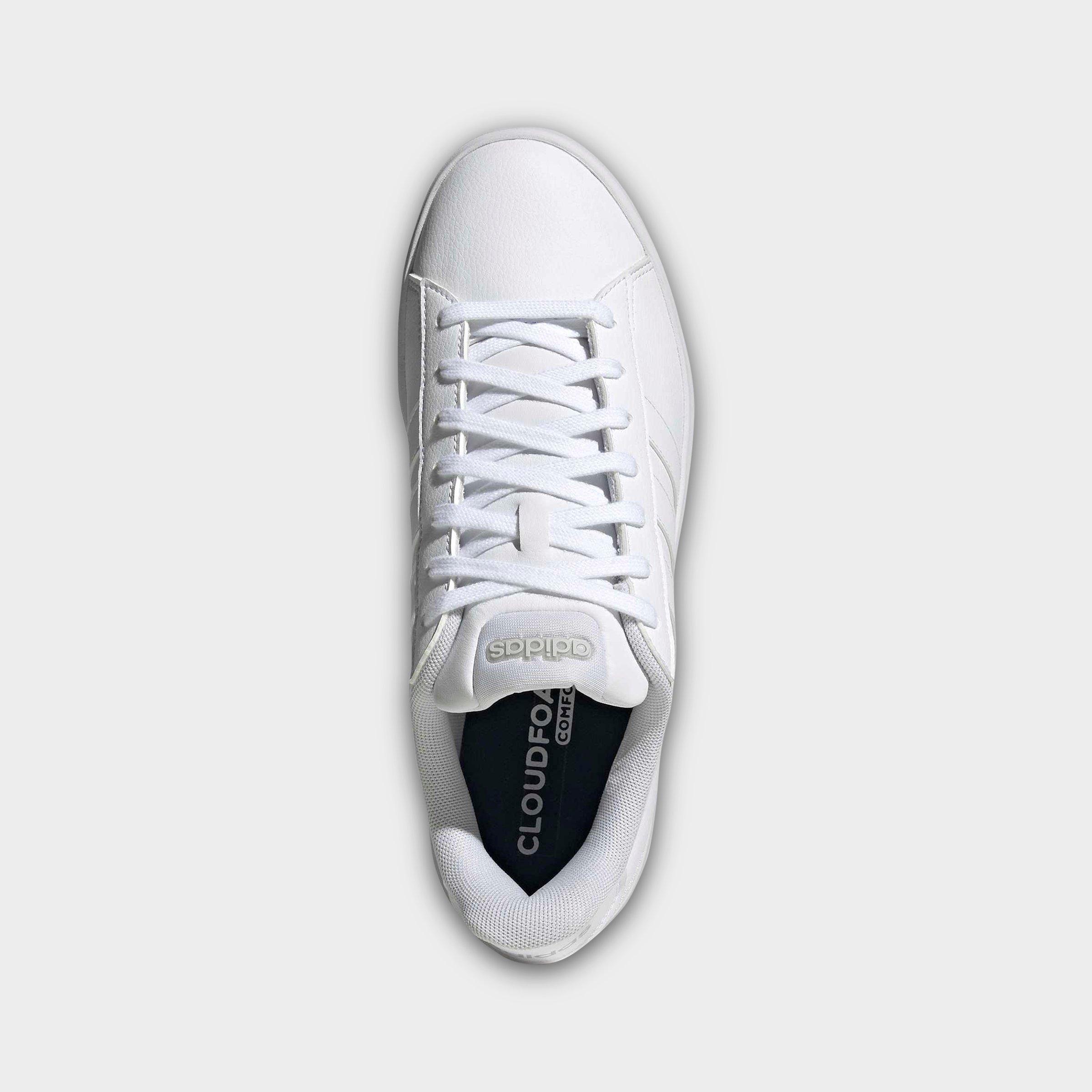 Men's adidas Grand Court 3.0 Casual Shoes - Cloud White/Cloud White/Grey - Top view