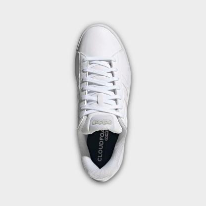 Men's adidas Grand Court 3.0 Casual Shoes - Cloud White/Cloud White/Grey - Top view
