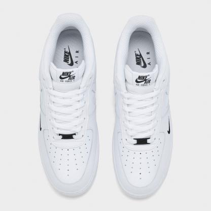 Men's Nithtke Air Force 1 '07 LV8 Casual Shoes - Part 3 - White/Black/Reflective Silver - Top view