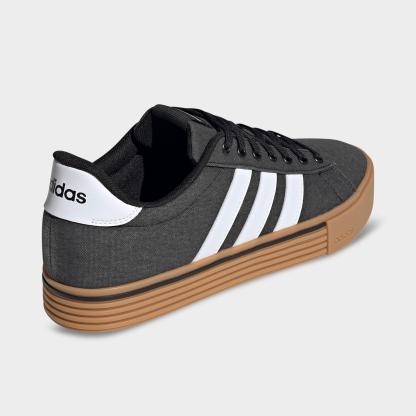 Men's adidas Daily 4.0 Casual Shoes (Big Kids' Sizes Available) - Part 1 - Black/White/Gum - Back view