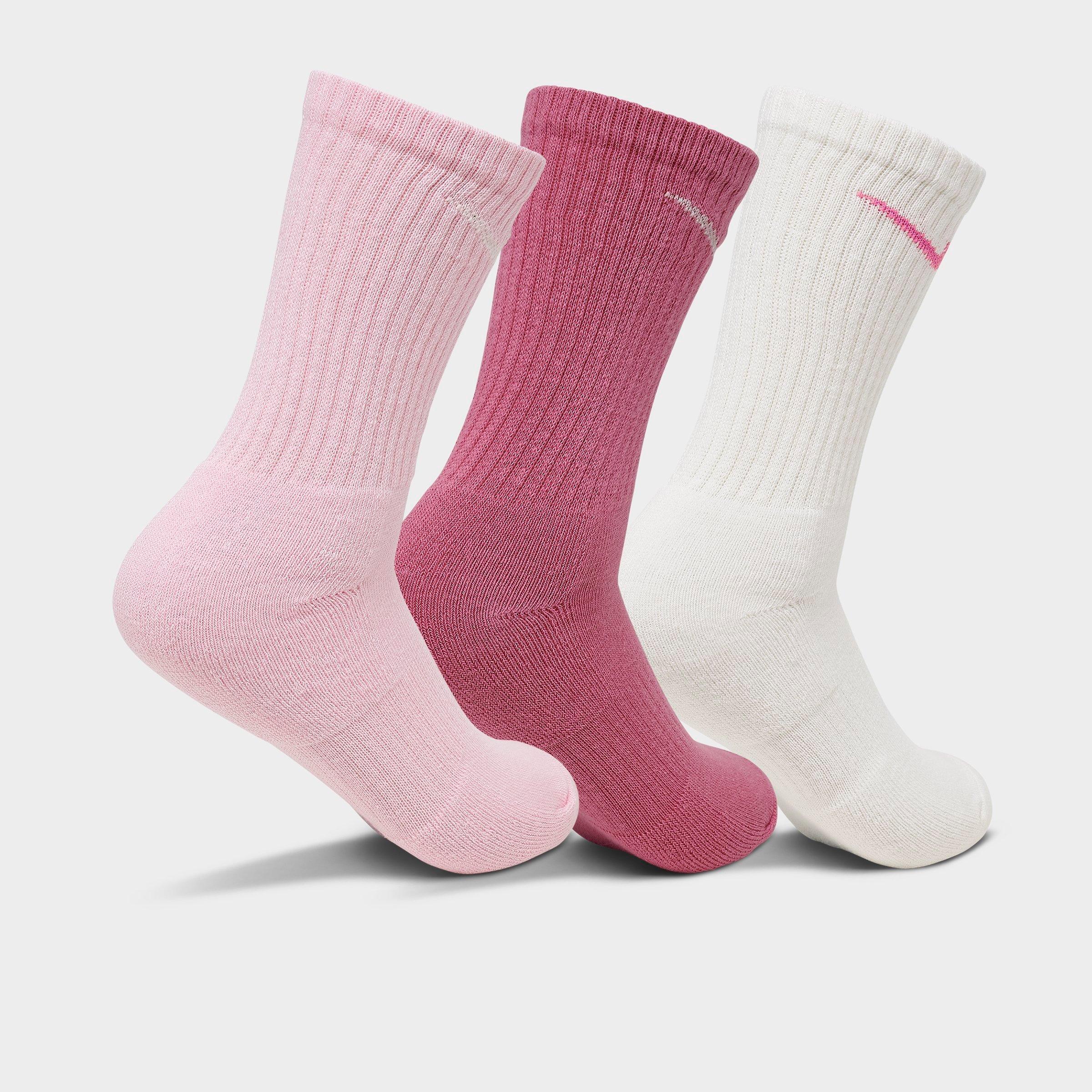 Nithtke Everyday Cushioned Training Crew Socks (3-Pack) - Playful Pink/Foam