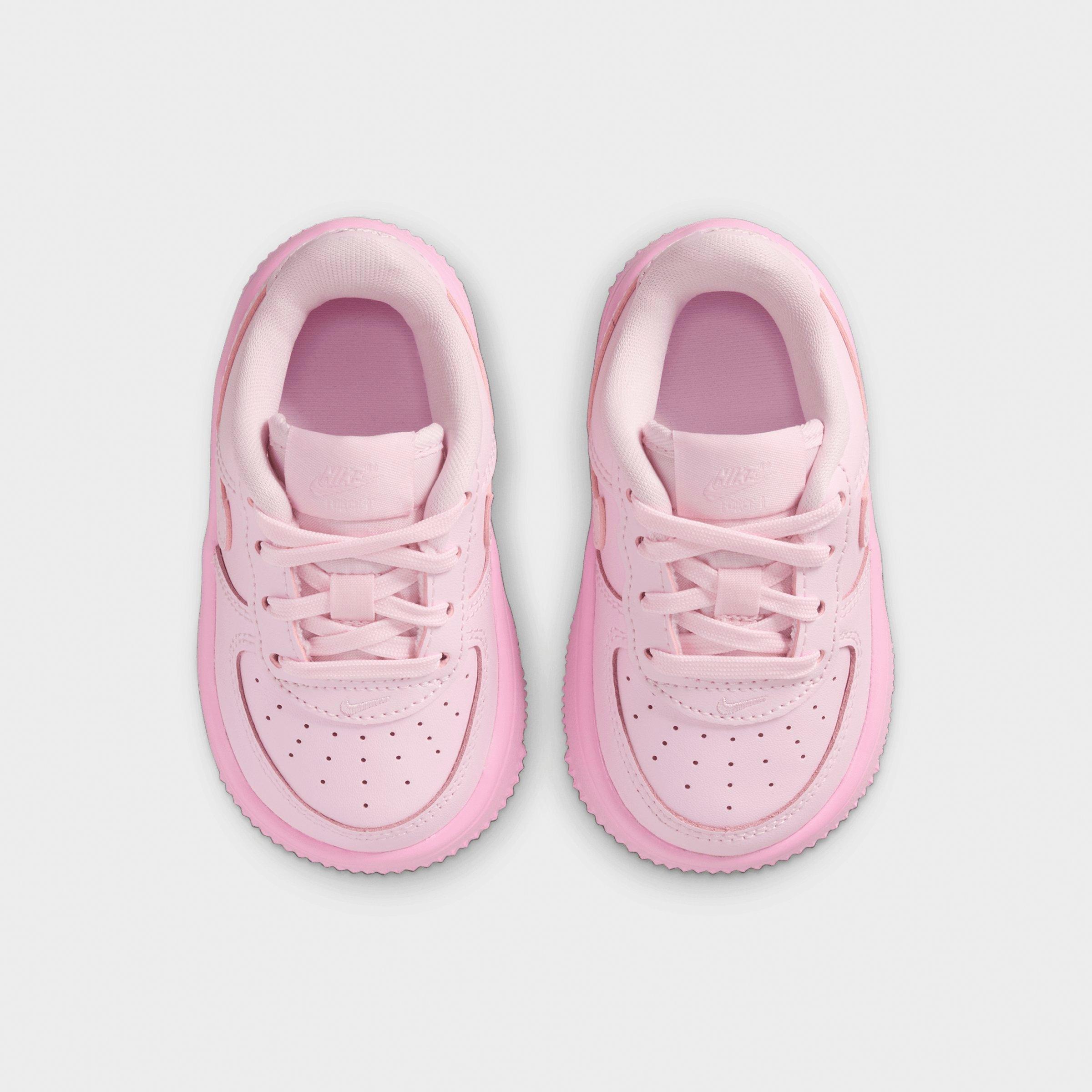 Infant and Kids' Toddler Nithtke Force 1 Low Casual Shoes - Part 2 - Pink Foam/Pink Rise/Pink Foam - Top view