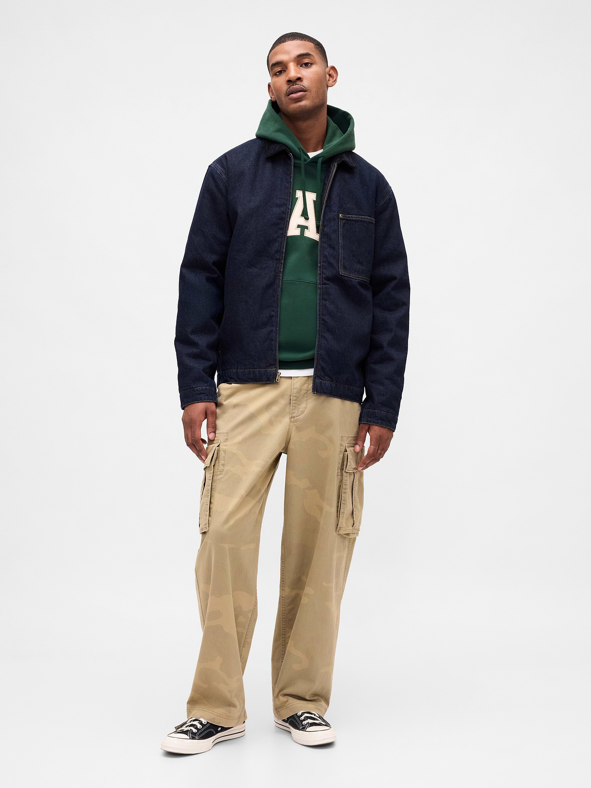 Adult VintageSoft Arch Logo Hoodie - deep hunter