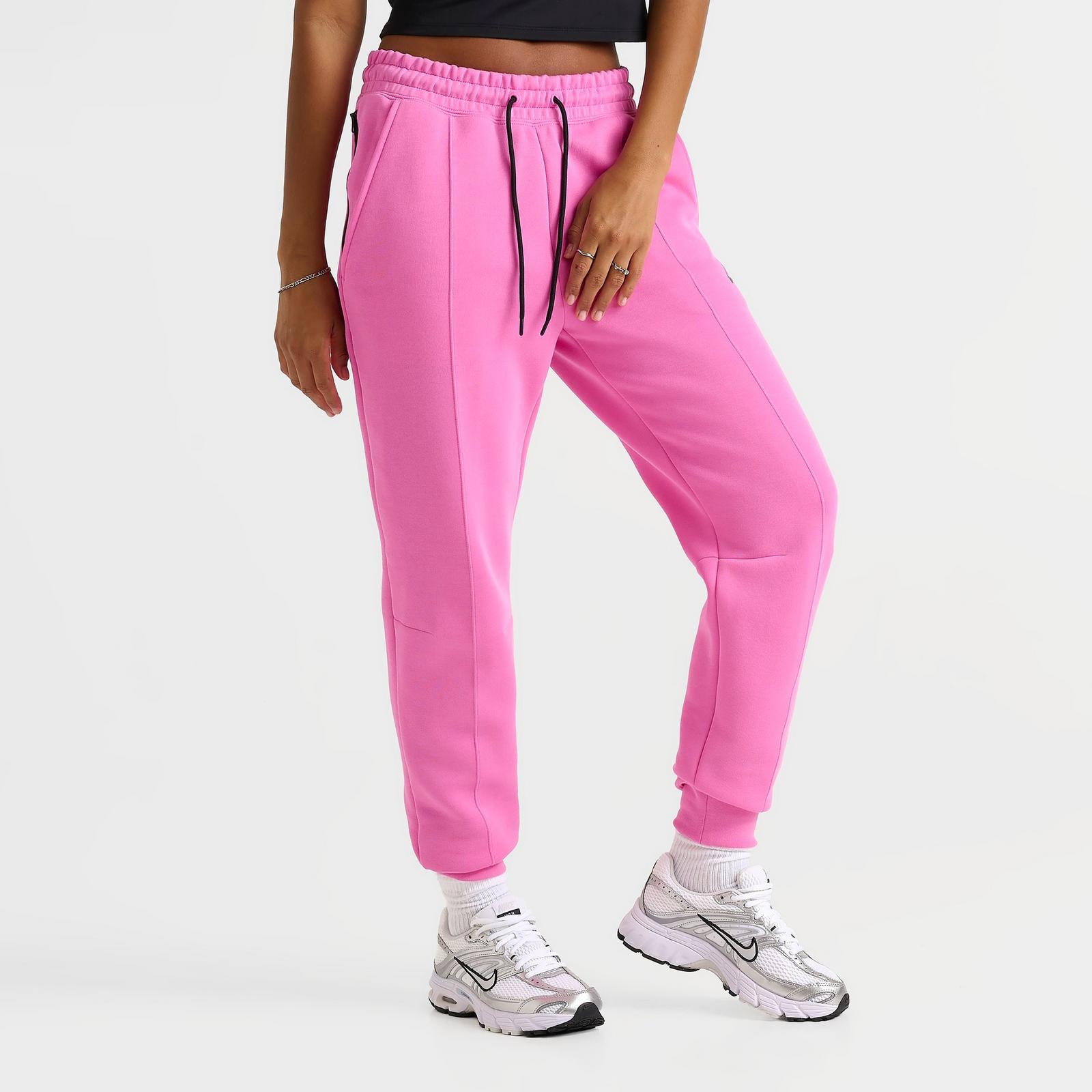 Women's Nike Sportswear Tech Fleece Jogger Pants - Playful Pink/Black