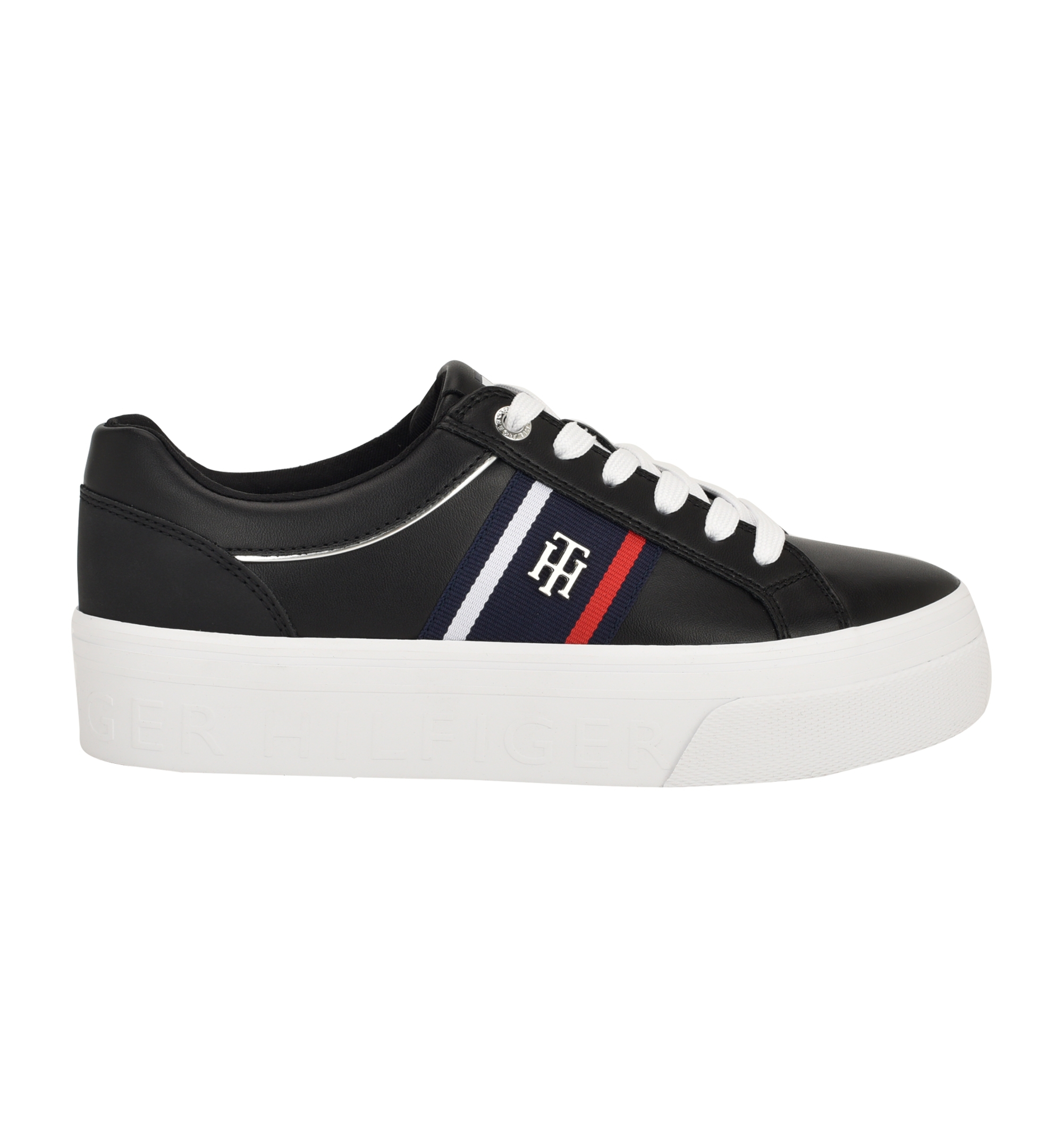 Tommy Hilfiger Women's Badria Logo Platform Sneakers - Black