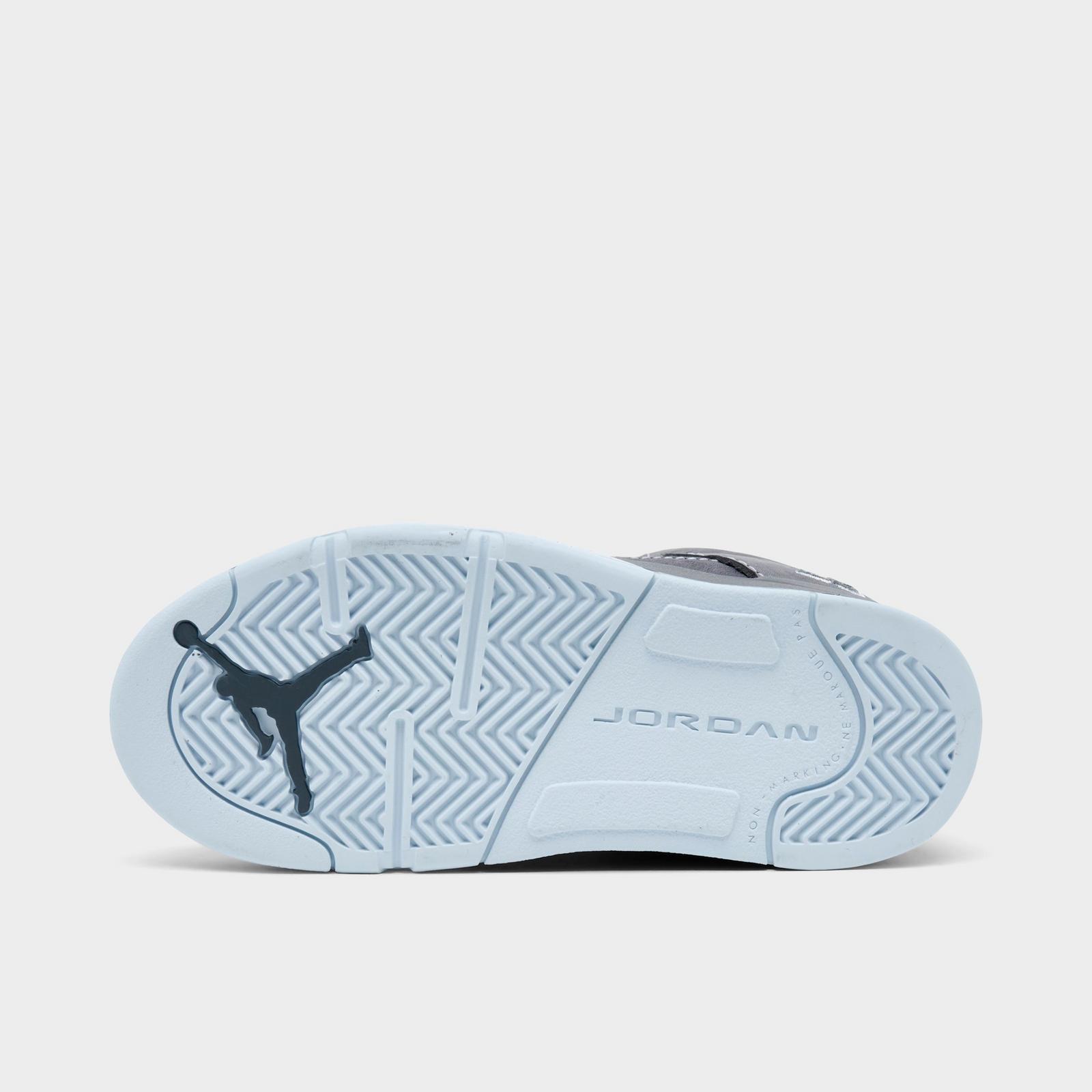 Kids' Toddler Air Jordan Retro 5 Basketball Shoes - Light Graphite/White/Wolf Grey - view 6