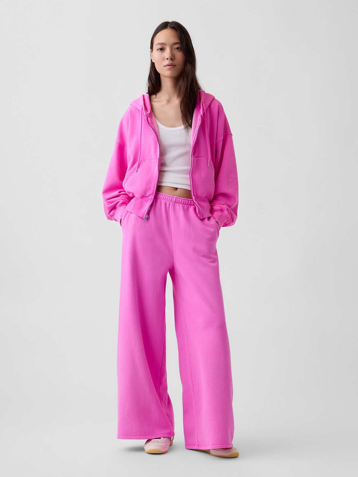 VintageSoft Baggy Sweatpants - New sugar plum neon pink