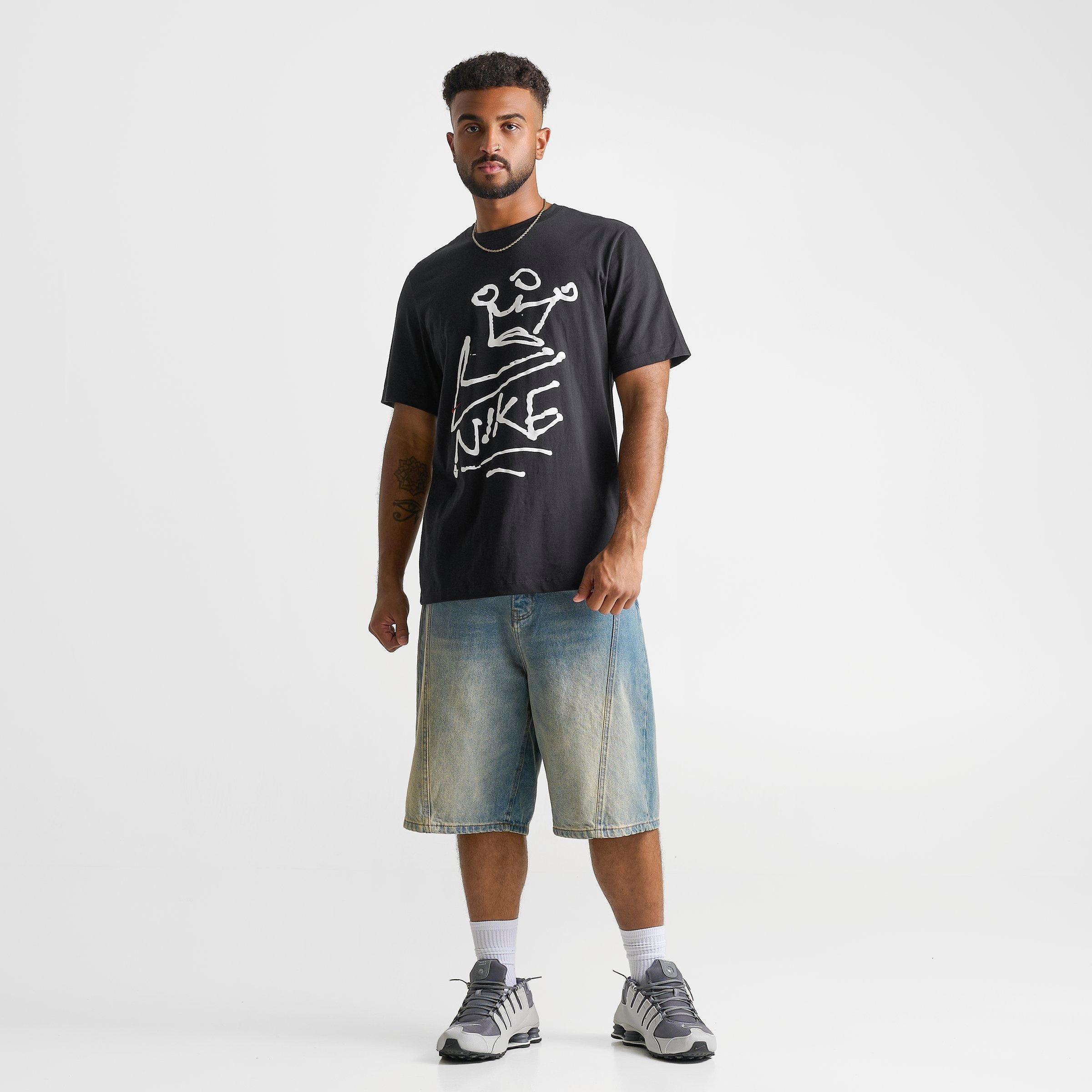 Men's Nithtke Sportswear Swoosh Crown Graphic T-Shirt - Black