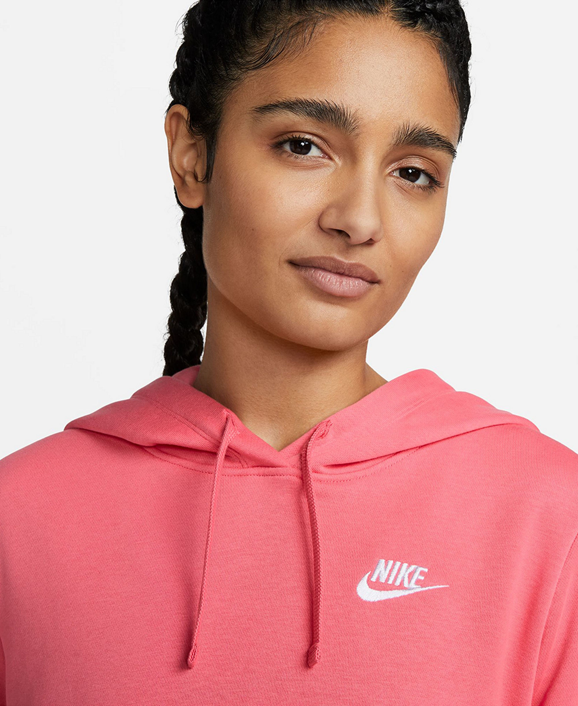 Nike Women's Sportswear Club Fleece Pullover Hoodie - Sea Coral/white