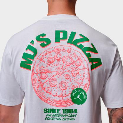 Men's Jordan MJ's Pizza Graphic T-Shirt - Black/Infrared 23 - view 5