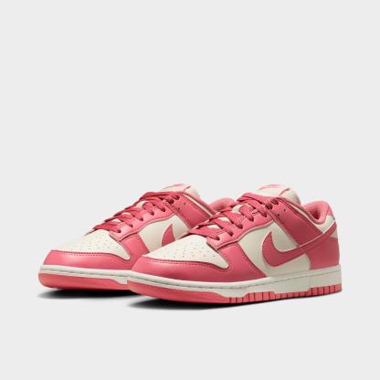 Women's Nithtke Dunk Low Retro Casual Shoes - Sail/White/Peony - Both shoes facing left