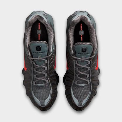 Men's Nithtke Shox TL Casual Shoes - Part 1 - Smoke Grey/Medium Ash/Anthracite/Bright Crimson - Top view