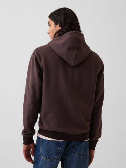 Adult VintageSoft Arch Logo Zip Hoodie - Terra brown