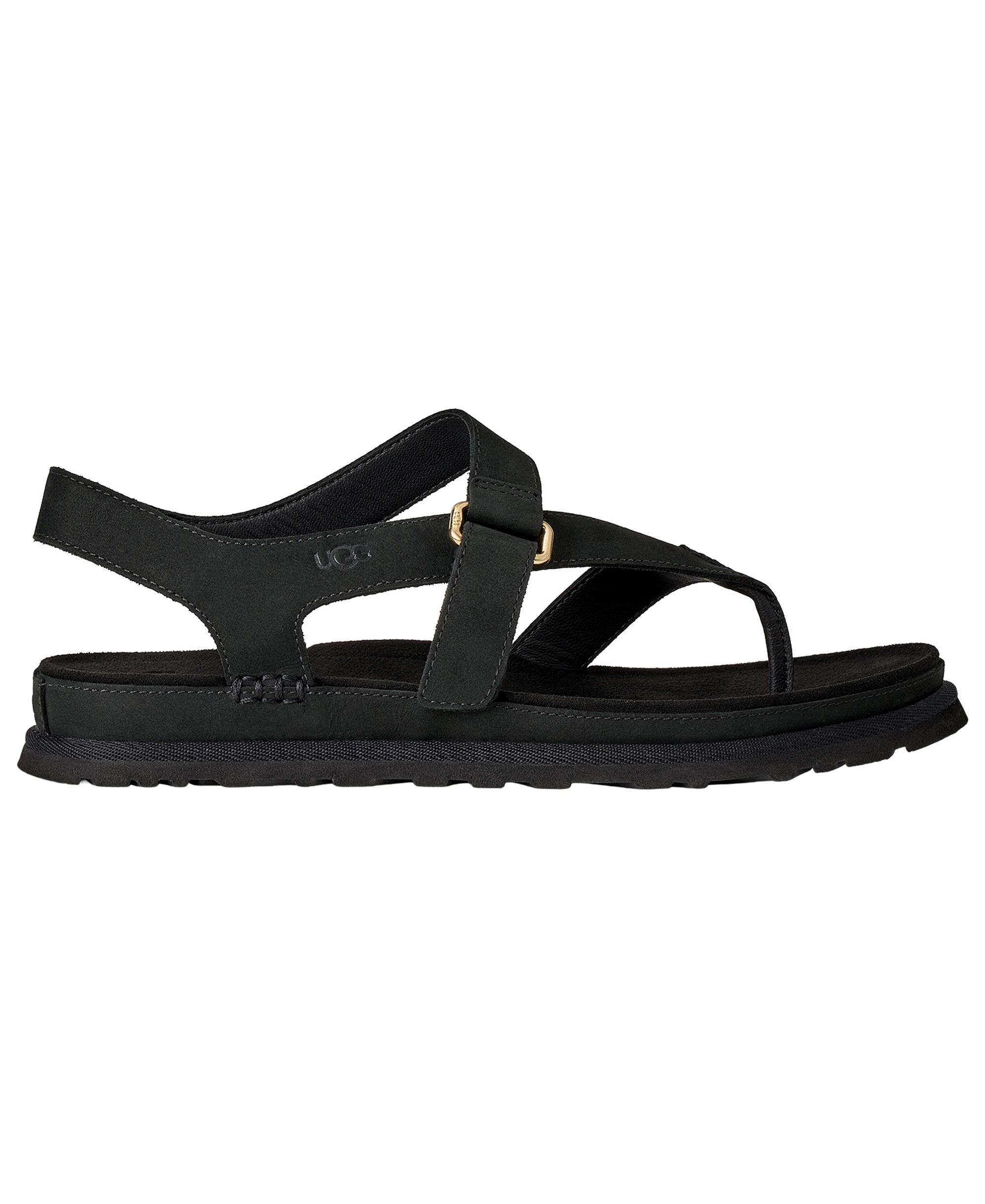 UGG® Women's GoldenGaze Open Toe Flat Sandals - Black