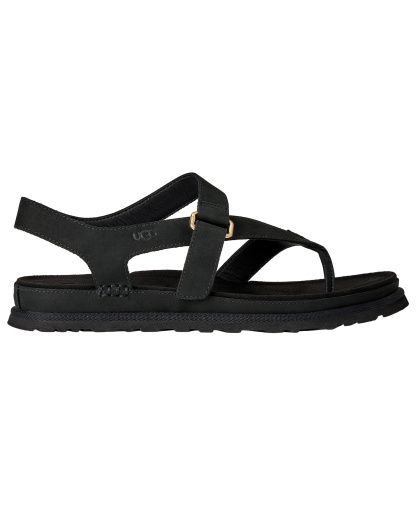 UGG® Women's GoldenGaze Open Toe Flat Sandals - Black