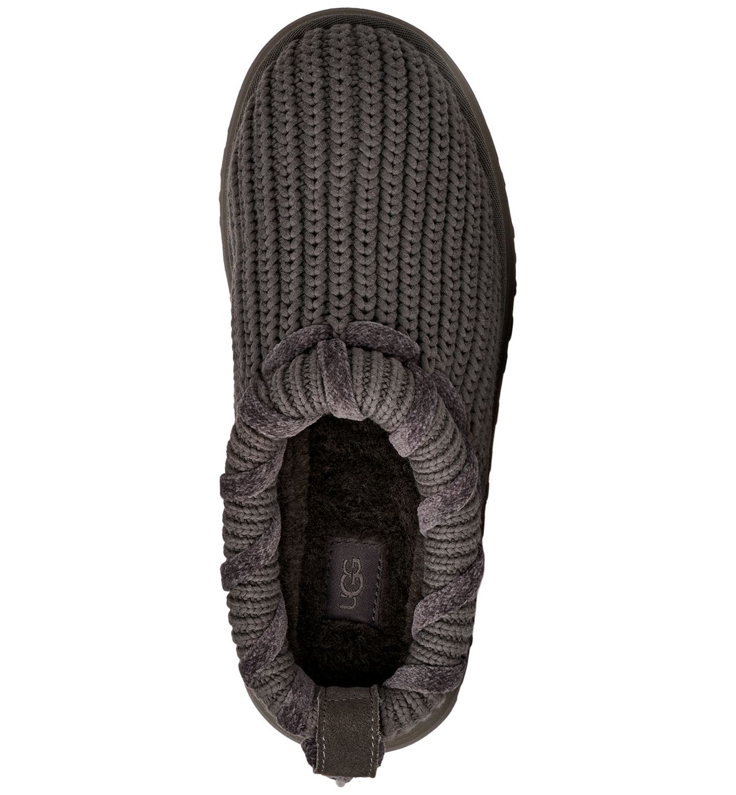UGG® Women's Tazz Whipstitch Knit Slip-On Slippers - Charcoal