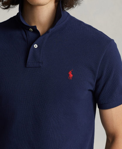 Polo Ralph Lauren Men's Custom Slim-Fit Mesh Polo Shirt - Newport Navy