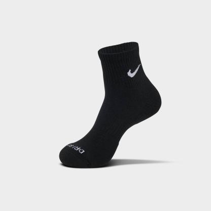 Nike Everyday Plus Cushioned 6-Pack Quarter Training Socks - Black/White