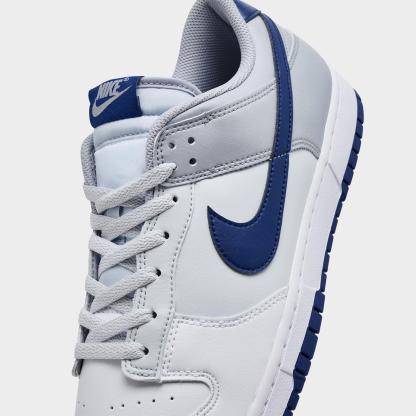 Men's Nike Dunk Low Retro Casual Shoes - Summit White/Summit White/Deep Royal Blue (HF5441-118)