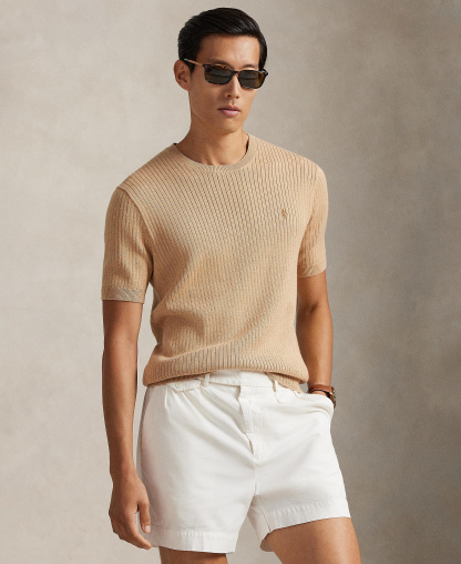 Polo Ralph Lauren Men's Crewneck Sweater - Camel Melange