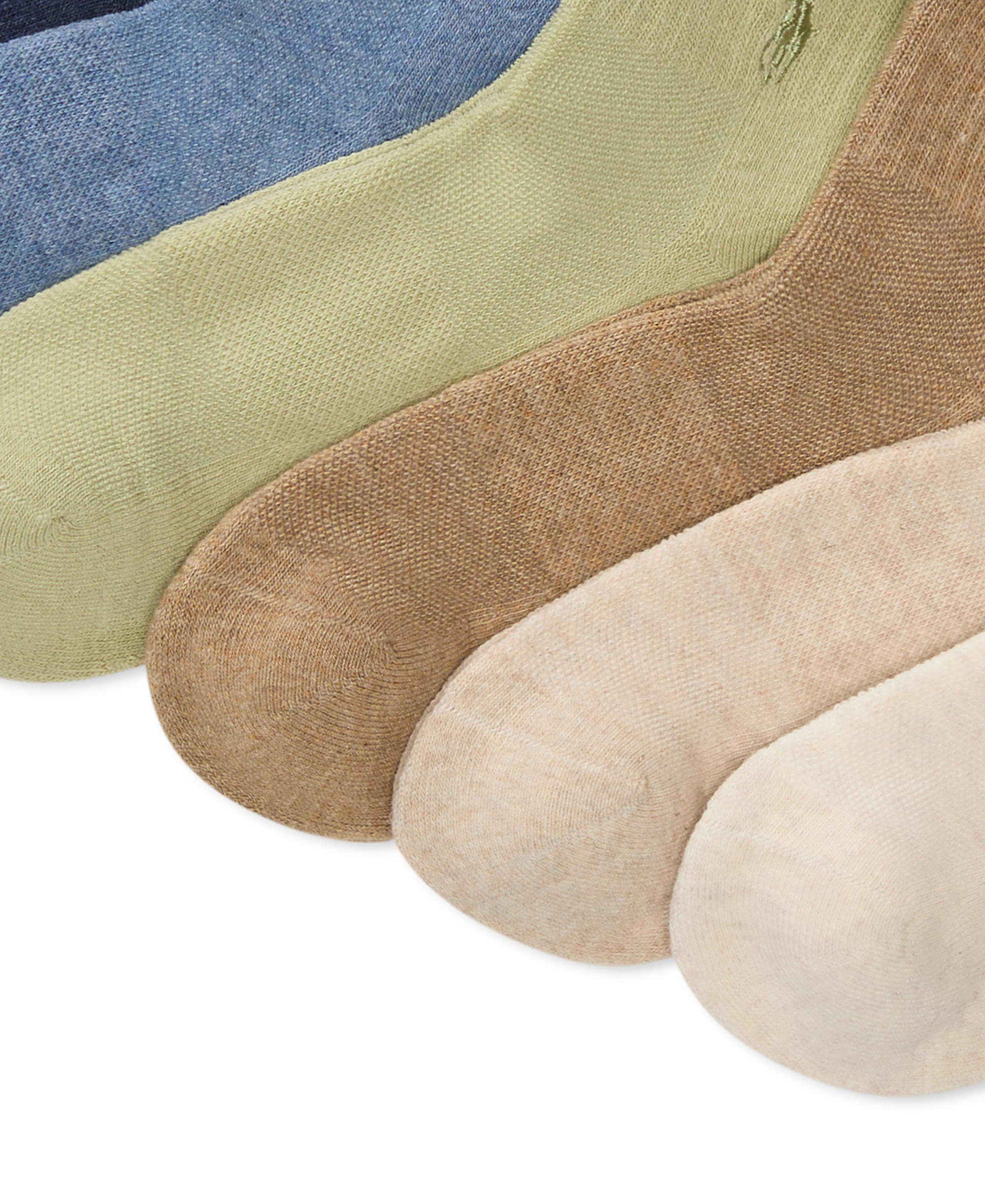 Polo Ralph Lauren Women's 6-Pk. Cushion Quarter Socks - Green/blue