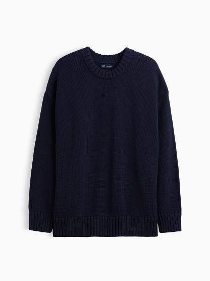 100% Cotton Oversized Sweater - Navy blue uniform