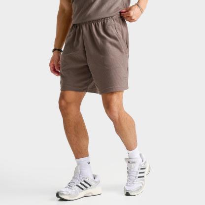 Men's adidas Originals Trefoil Essentials Waffle Shorts - Earth Strata - view 1