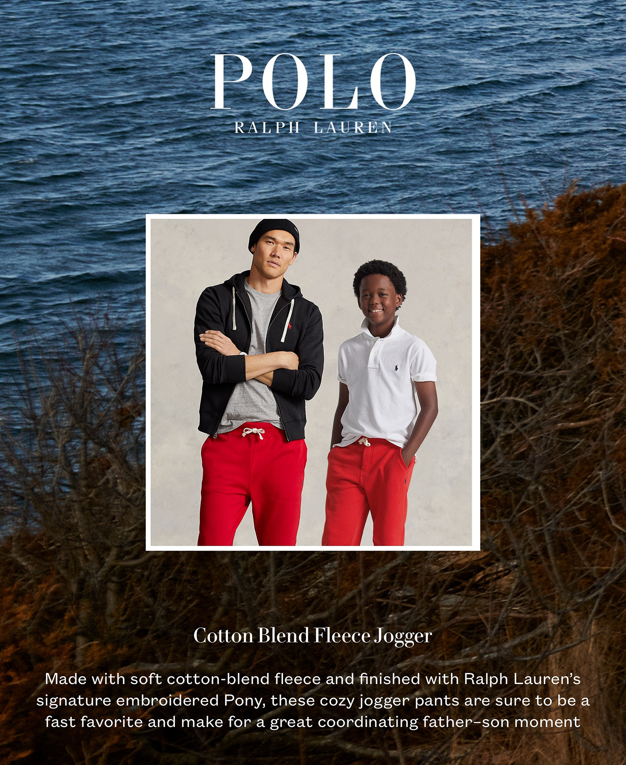 Polo Ralph Lauren Boys' 8-20 Cotton Fleece Drawstring Joggers - RL2000 Red