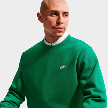 Men's Nithtke Club Fleece Premium Crewneck Sweatshirt - Malachite/White