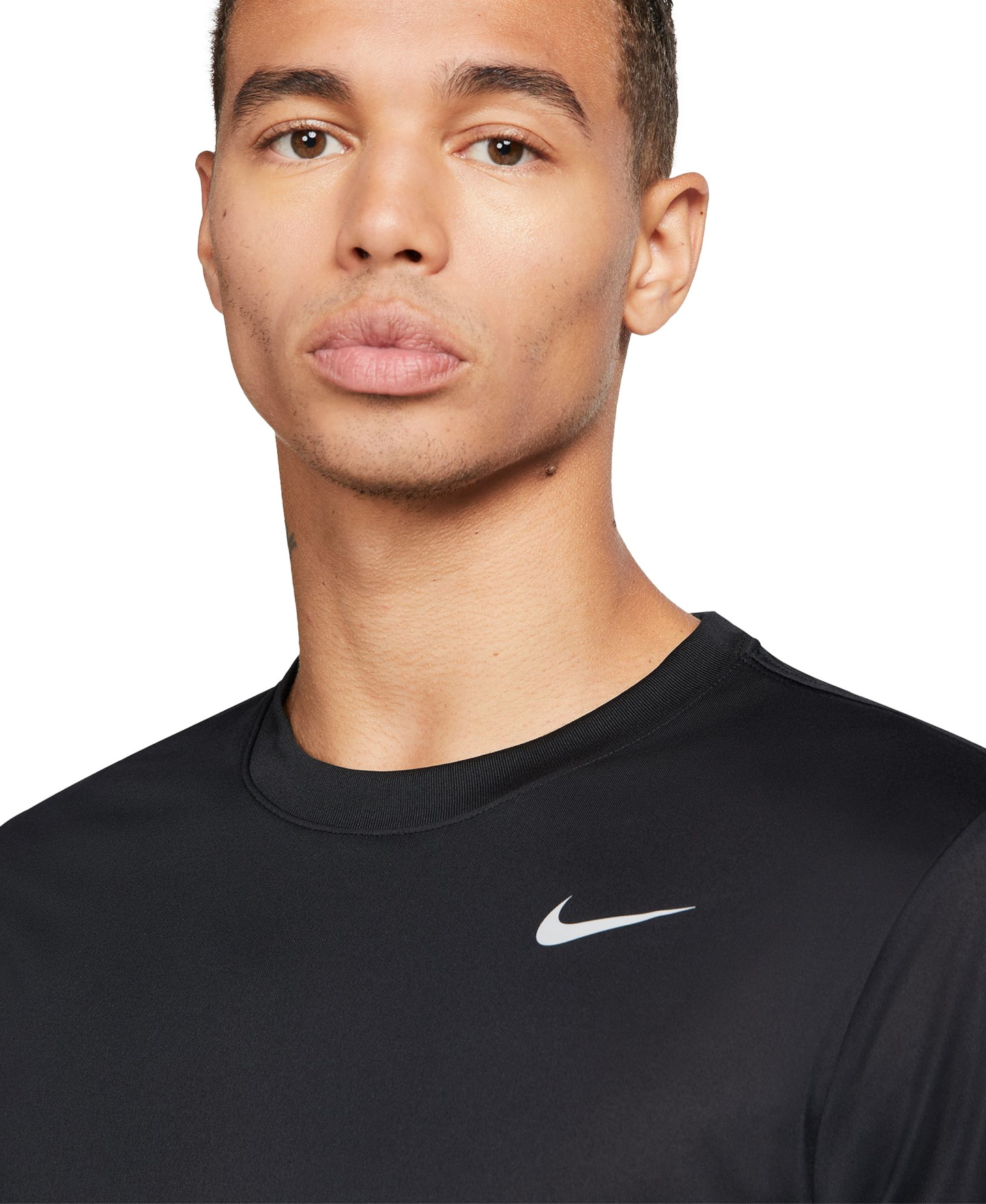 Nike Men's Legend Returns Crewneck T-Shirt - Black/mMatte Silver