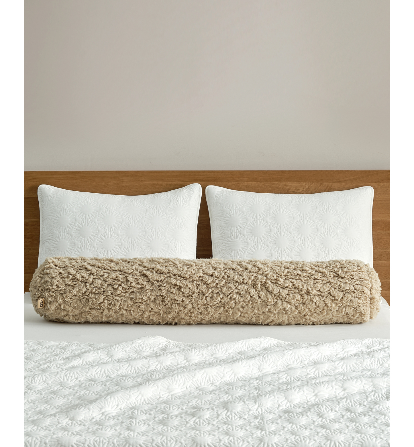 UGG® Shira Textured Bolster, 48" x 8" - Mustard Seed