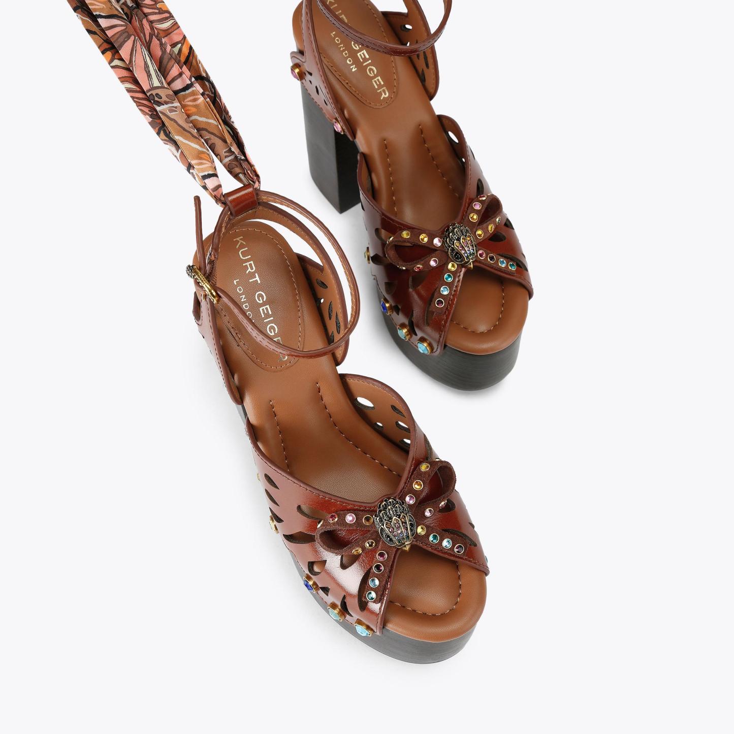 Kurt Geiger London Butterfly Platform Heel - Brown - view 3