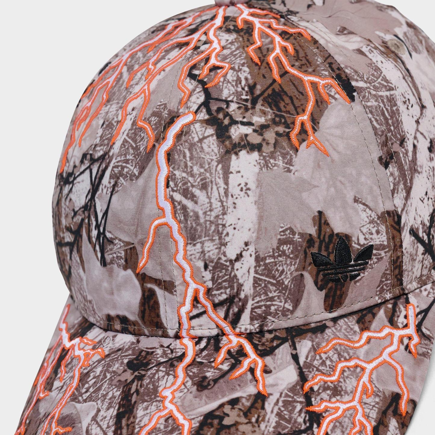 adidas Lightning Six Panel Strapback Hat - Camo