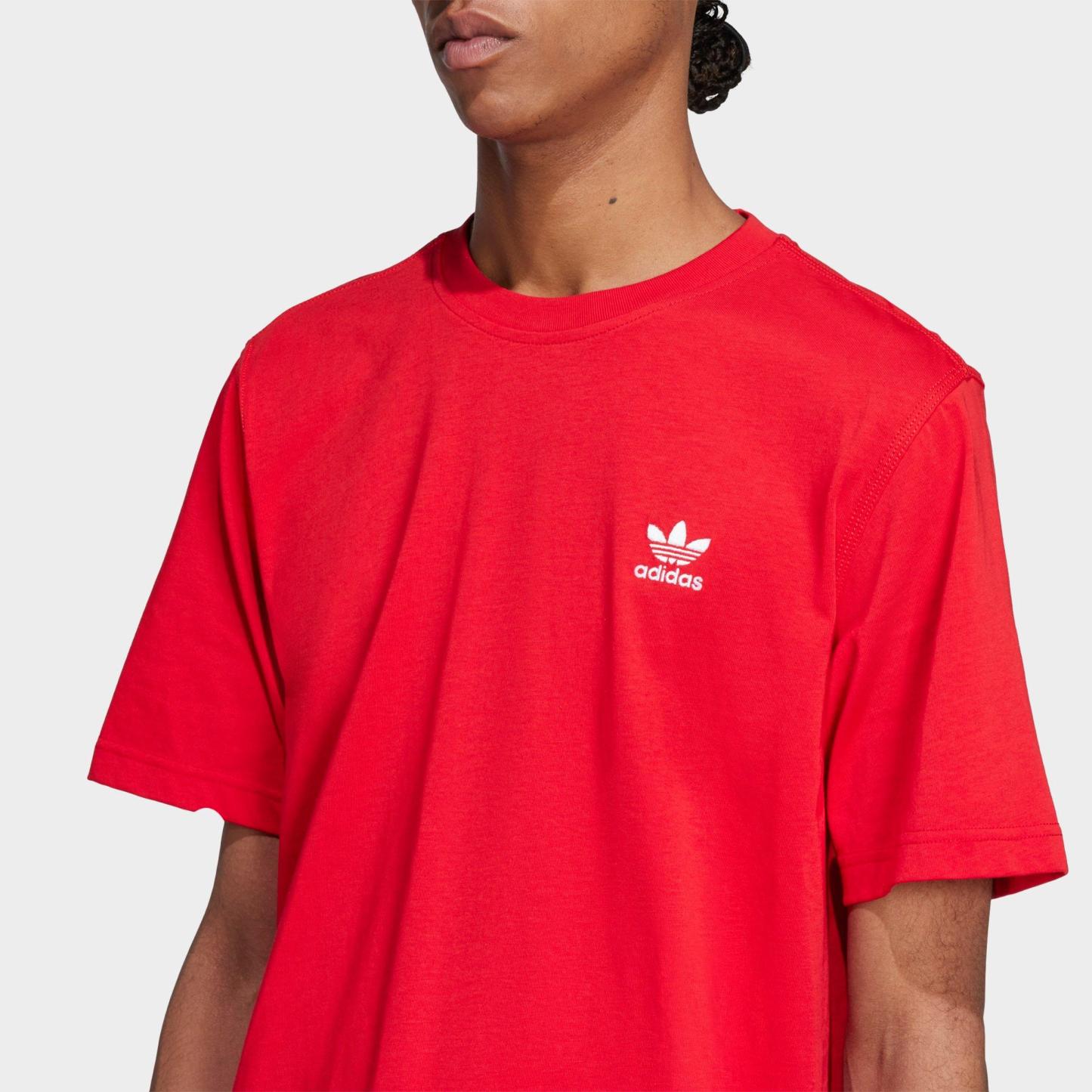 Men's adidas Originals Trefoil Essentials T-Shirt - Better Scarlet