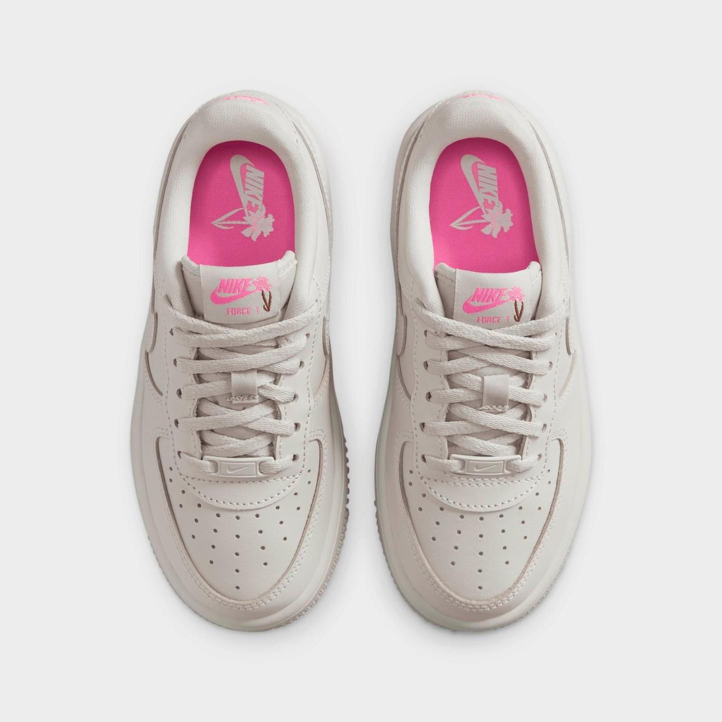 Little Kids' Nike Force 1 Low Casual Shoes - Light Bone/Playful Pink/Fauna Brown/Light Bone