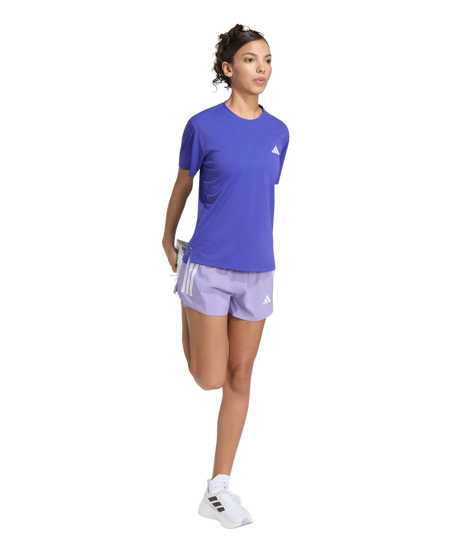 adidas Women's Crewneck Running T-Shirt - Pure Purple