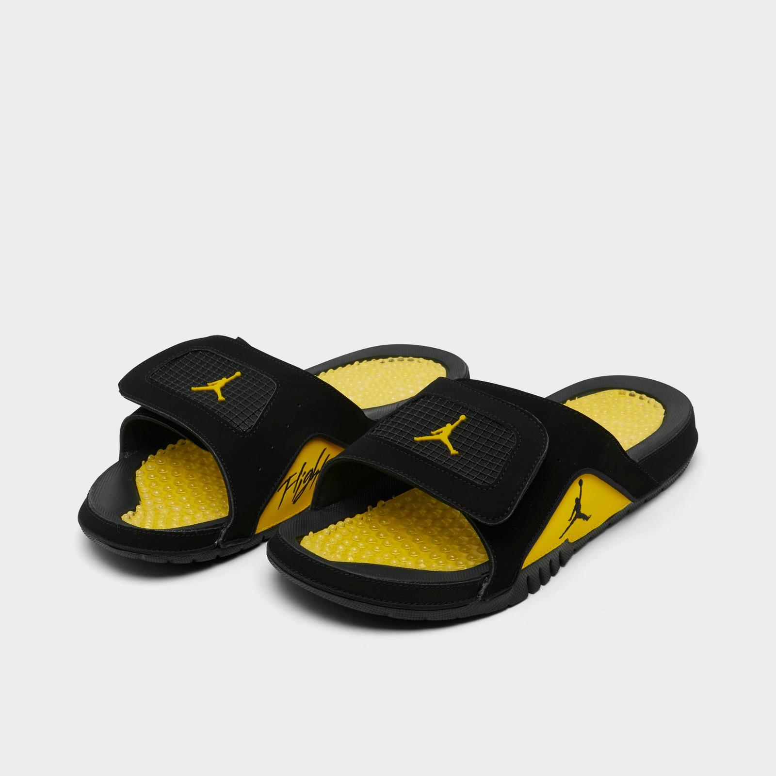 Men's Jordan Hydro 4 Retro Slide Sandals - Black/Tour Yellow - view 2