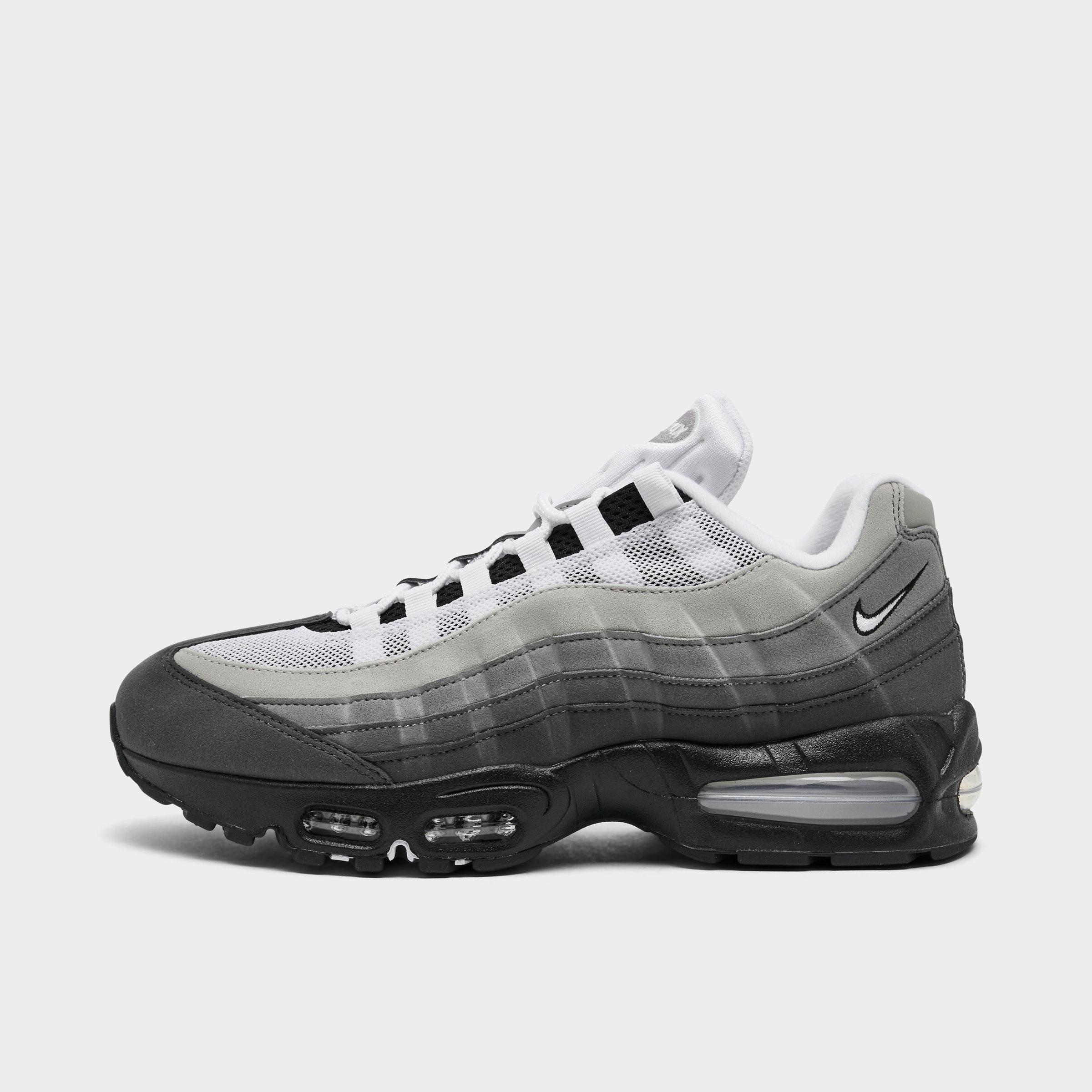 Men's Nithtke Air Max 95 Big Bubble Scorpion Casual Shoes - Part 3 - Black/White/Medium Ash/Dark Pewter/Dust/Granite - Left shoe facing left. Outside of the shoe.