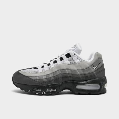 Men's Nithtke Air Max 95 Big Bubble Scorpion Casual Shoes - Part 3 - Black/White/Medium Ash/Dark Pewter/Dust/Granite - Left shoe facing left. Outside of the shoe.