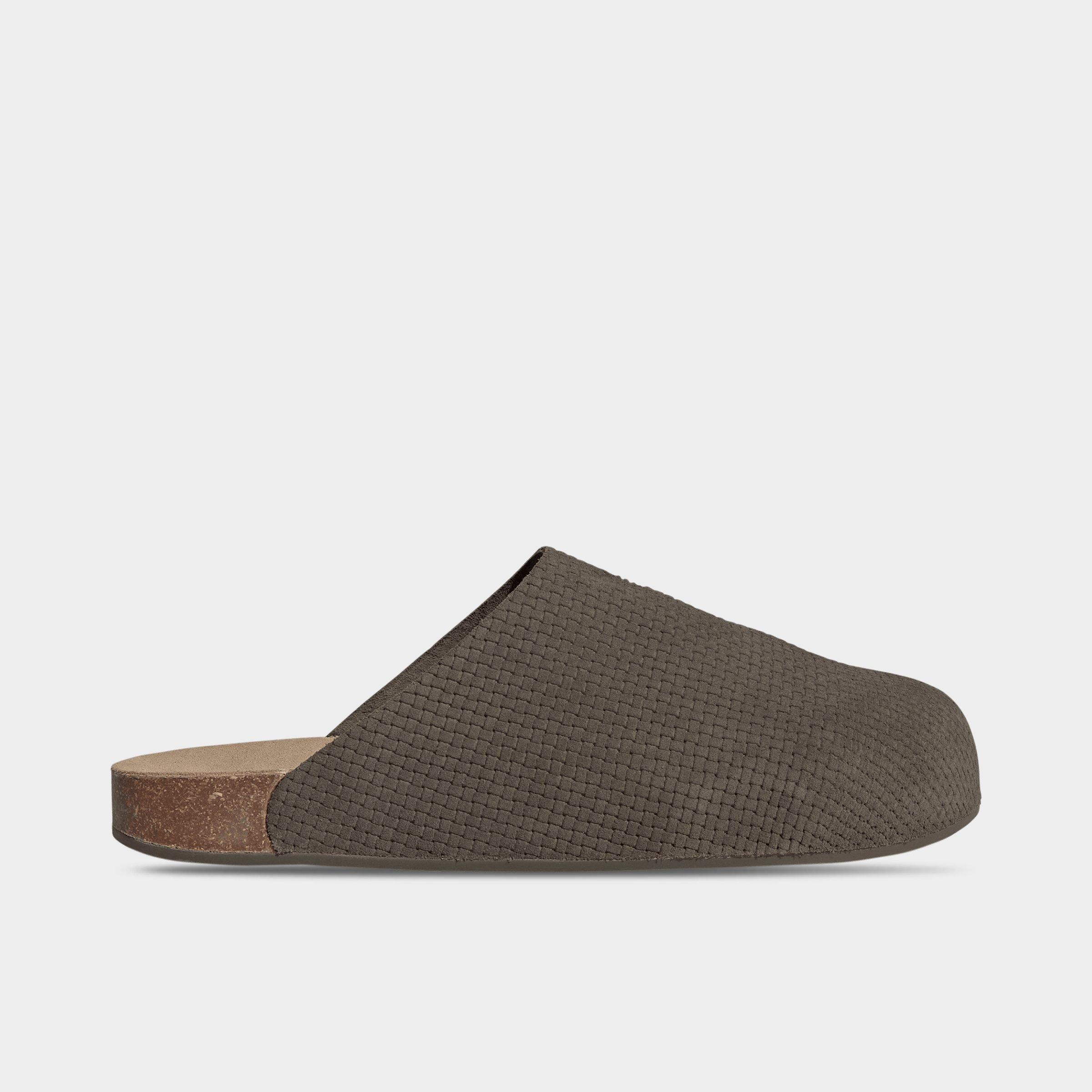 Men's adidas Originals Adimule Slide Sandals - Branch/Cardboard - Left shoe facing left. Outside of the shoe.