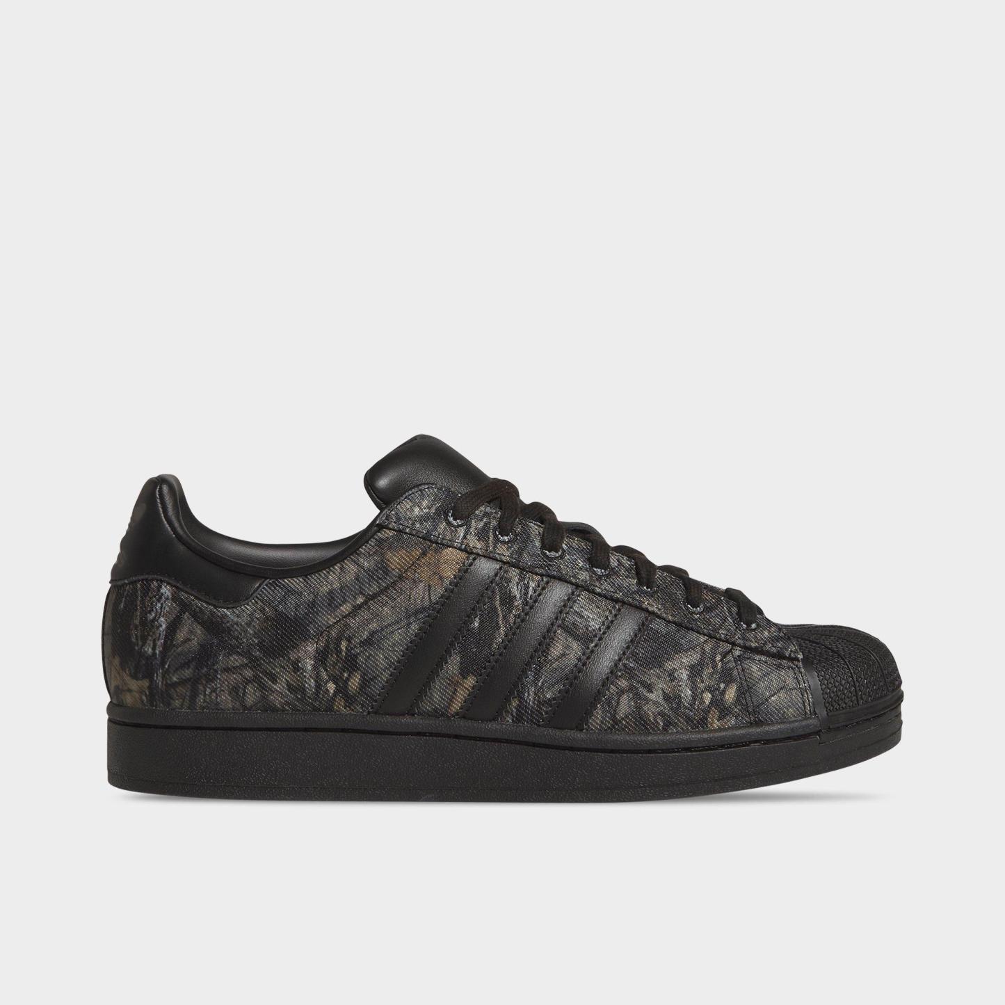 Men's adidas Originals Superstar II Casual Shoes - Part 2 - Core Black/Khaki/Gum - Left shoe facing left. Outside of the shoe.