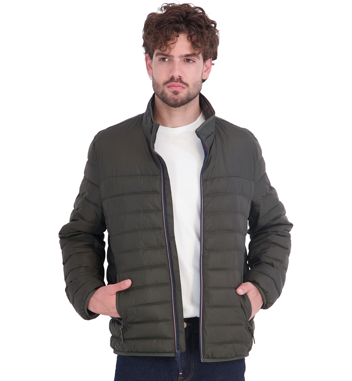 Tommy Hilfiger Men's Unhooded Packable Jacket - Olive