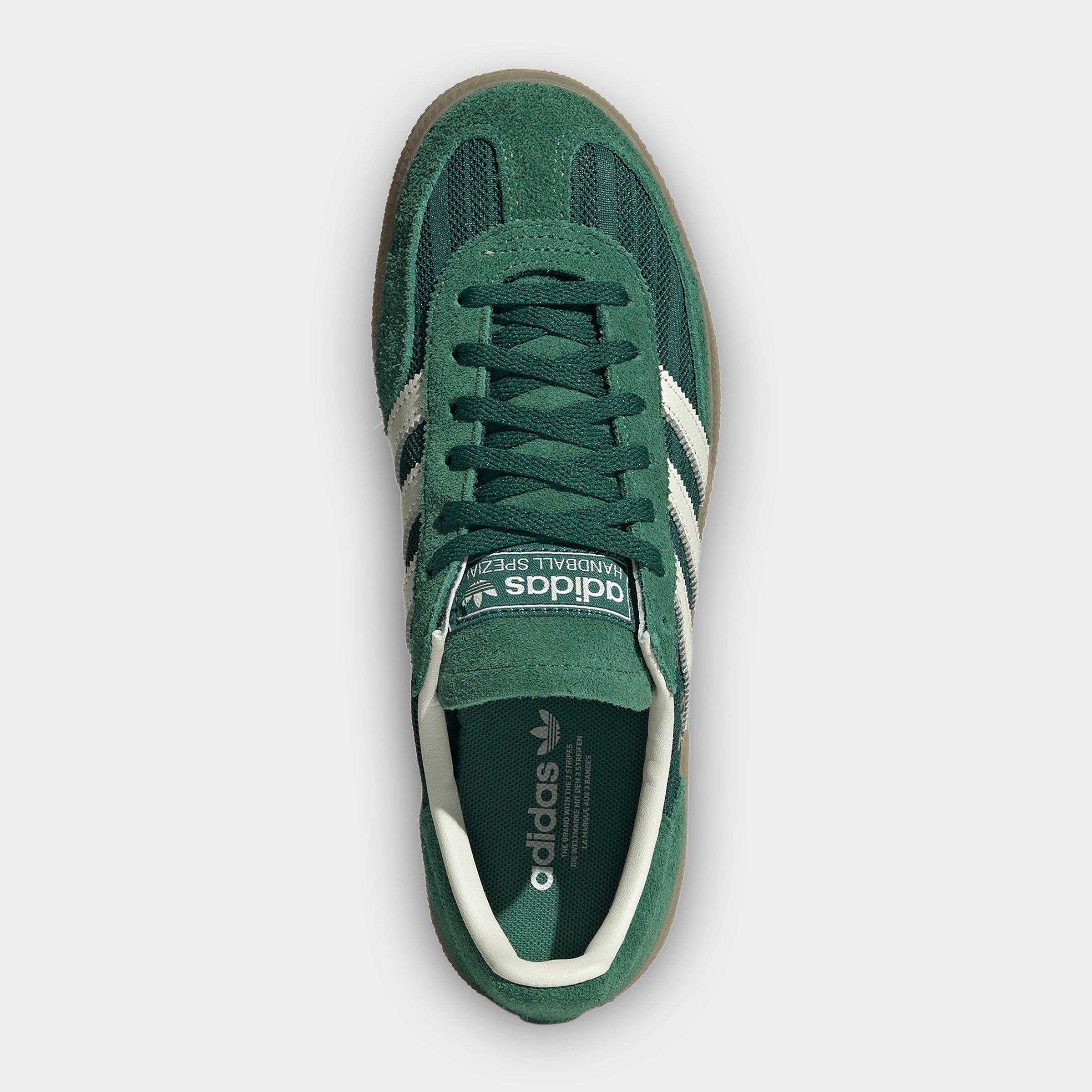 Women's adidas Originals Handball Spezial Casual Shoes - Part 3 - Collegiate Green/Off White/Blanch Green - Top view