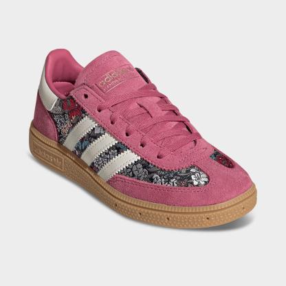 Girls' Little Kids' adidas Originals Handball Spezial Casual Shoes - Equipment Red/Cream White/Gum - Both shoes facing left