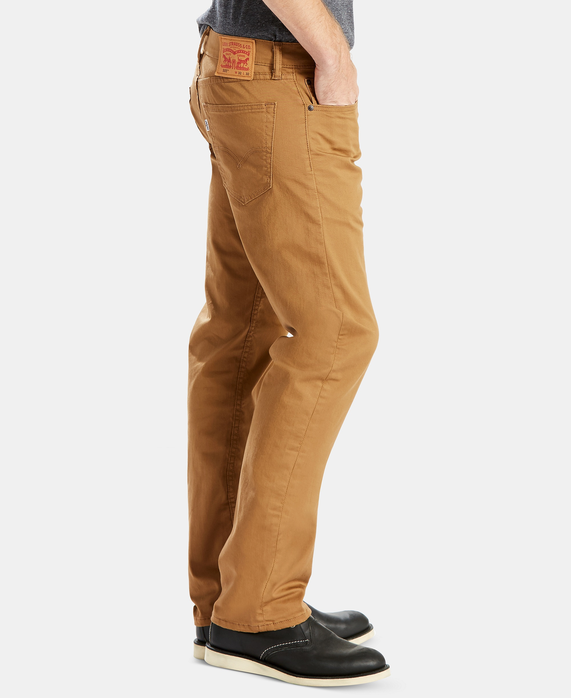 Levi's Men's 505™ Regular Fit Slub Twill Stretch Jeans - Caraway